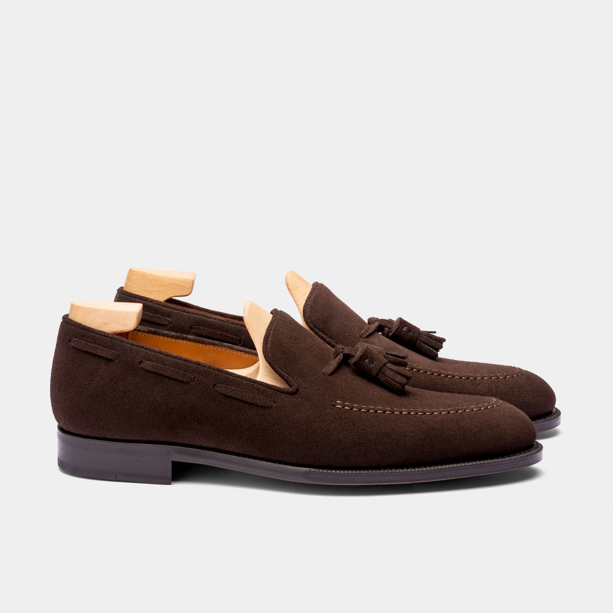 Stephen Tassel Loafer Dark Brown Suede – Sons of Henrey